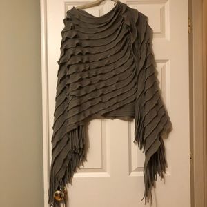 Anthropologie MOTH Brand Acrylic Textured Poncho